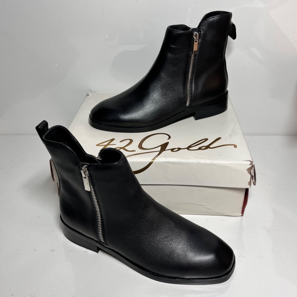 42 GOLD Yearling Leather Booties - Picture 5 of 7